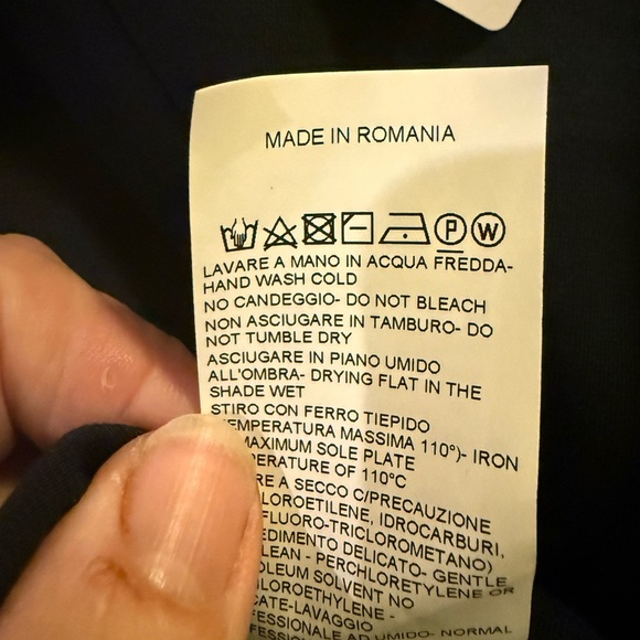 Seventy Venezia Dress Black Long Sleeve Dress Made in Romania sz LG ? NEW - Picture 4 of 4